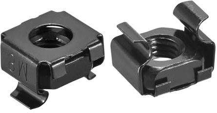QUARKZMAN Ecrous à Cage à Encliqueter, Ecrou en Acier au Carbone M8 x 1,25 mm pour Armoire de Serveur 50 Pièces