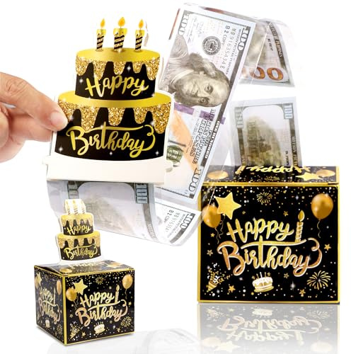 Boîte Cadeau Anniversaire Originale avec Mécanisme à Explosion pour Argent Liquide Idée Cadeau Surprise pour Enfants et Adultes Tirelire Créative en Carton Robust