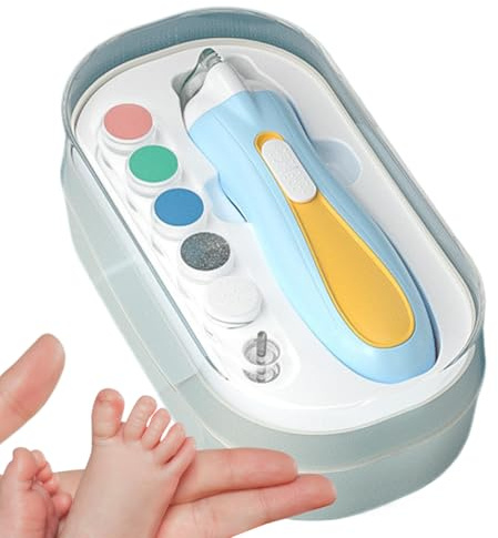 Cortauñas Eléctrico Para Bebés – ABS 17x9,5 Cm Con Luz LED Y Cubierta Antipolvo | Lima De Uñas Automática Recargable Para Niños | Cortaúñas Seguro Para Niños Pequeños Y Bebés