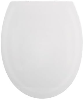 Spirella Toilettendeckel oval Klodeckel mit Quick-Release-Funktion und Softclose Absenkautomatik. Antibakterielle Klobrille aus Thermoplast und rostfreiem Edelstahl abnehmbar - Weiß