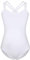 FONLAM Maillot de Ballet para Niña Leotardo Baile Danza Maillot de Gimnasia Clásico Tirantes Cruzados Actuación Fiesta Niña (4-5 Años, Blanco)