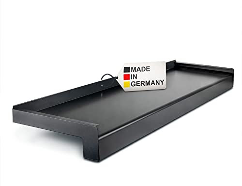 TJ Fensterbank Außen I 70 mm x 900 mm I Anthrazit RAL 7016 I Aluminium Fensterbrett mit Seitenabschluss I pflegeleichter & langlebiger Alu Fenstersims I pulverbeschichtete Außenfensterbank
