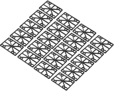 PATIKIL 4mm (0.16) Skateboard Riser Imbottiture, 20pz Plastica Longboard Riser Imbottiture Angolato Cuneo Urto Cuscinetti per Skateboard Camion, Nero