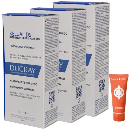 Ducray Kelual DS Shampoo I Zur Behandlung von seborrhoischer Dermatitis I 3x 100ml Sparset I plus PharmaPerle giveaway