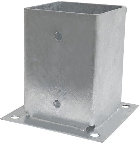 AERZETIX - C72635 - Soporte de pie en forma cuadrada de poste viga en madera para atornillar 150x150x101mm - pérgola toldo refugio cochera - en acero galvanizado