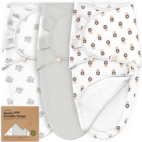 3 Piezas Sacos De Dormir Con Cremallera Para Bebé – Saco De Dormir Para Recién Nacidos De 0 a 3 Meses,Pañal Para Recién Nacidos,Pañales Para Bebés Fáciles De Cambiar,Mantas Para Guardería(The Wild 2)