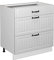 Vicco Badschrank Fame-Line, Weiß Landhaus/Weiß, 80 x 81.6 cm mit 3 Schubladen, ohne Arbeitsplatte