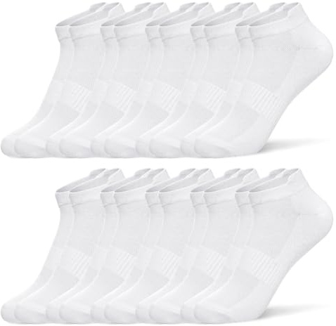 Fullluwaa Chaussettes Homme/Femme Respirantes - Lot 6/10 Paires Confort Élastique Résistant, Chaussettes Sport, Sans Effilochage
