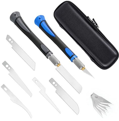 EHDIS Mini Sega a Mano per Modellismo con 11 Lame, Mini Strumenti Artigianali a Mano, per Fai Da Te Coltello da Modellismo Hobby, Tagliare a Mano Arti e Rami Degli Alberi