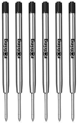 Rotring Tikky Black (M) S0195390 Pen Refill | 6 Count