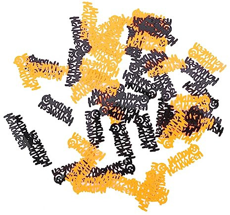 MERRYHAPY 4 Sacchetti Coriandoli Halloween Lettere Glitterati Decorazioni Festa Tavolo Sparsi Coriandoli