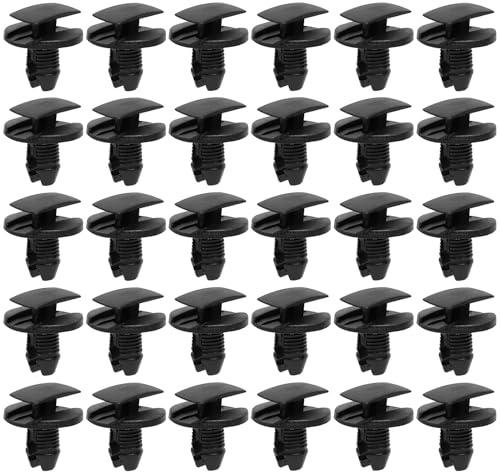 Lot de 30 Clips de Fixation Parechocs, Rivets en Plastique Attaches, Garde-Boue Rivets Clips de Retenue, Clips Voiture pour Auto Panneaux Garniture de Portière Compatible avec Citroen Peugeot