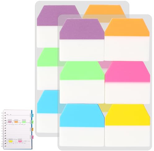 240 PCS Sticky Index Tabs Flags Set Writable Sticky Index Tabs Transparent Book Tabs Medium File Tabs Flag Filing Tabs Page Markers Tape Flags for Book Tags Stickers Index Markers Office School
