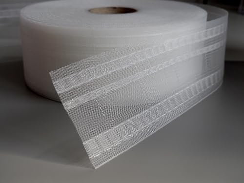 dekondo Gardinenband ***WUNSCHMAß – individuelle Länge wählbar*** Taschenband/Faltenband/Wellenband zum Aufnähen, transparent, variabel