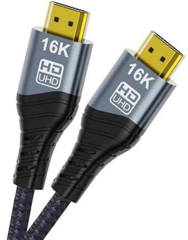 NFHK Cavo 16K 8K 4K UHD HDMI tipo A maschio a HDMI 2.2 maschio Cavo HDTV 96 Gbps per monitor desktop laptop HDTV (200 cm)