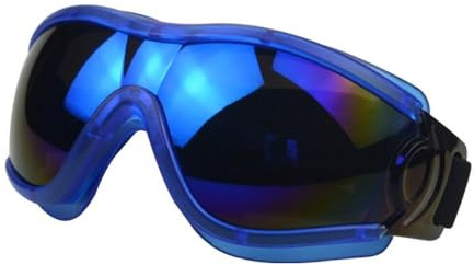 Windproof and UV Resistant Pet Dog Glasses, Adjustable Strap Dog Eye Wear Protection for Snow Beach Motorcycle(Blue&Blue)
