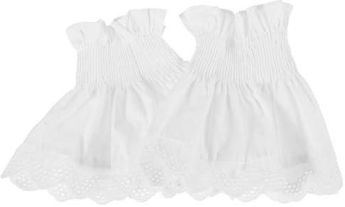 Genérico Guantes Cortos de Encaje Desmontables para Muñeca, Puños de Manga Falsa Bordado, Accesorios para Bodas y Graduaciones Femeninas