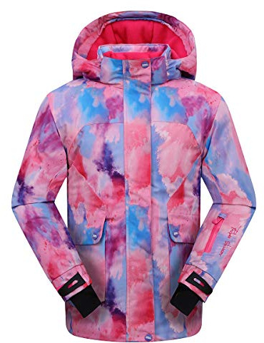 PHIBEE Girls' Waterproof Windproof Outdoor Warm Snowboard Ski Jacket - Multicoloured - 20