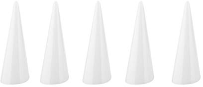 Schmuck Anzeigen Halter, Kunststoff Finger Cone Ring Stand, Einzelfinger Display Ring Halter Showcase Stand Schmuck Ringe Veranstalter, Ring Zeigt Veranstalter Messestand(Weiß)