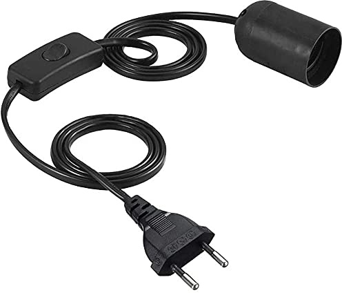 ANCLLO Lámpara de Calor para Reptiles, E27, Tira de calefacción de cerámica con Interruptor Independiente, Soporte de lámpara para Reptiles, Tortuga de Leopardo, Evitar Enfermedades, sin luz (220 V)