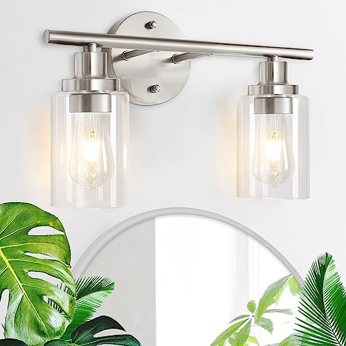 Apenath 2-Light Wall Light Fixture, Bathroom Vanity Light Over Mirror