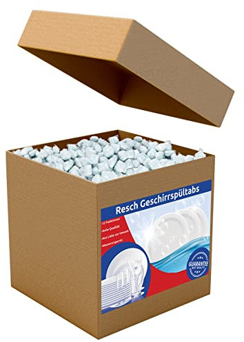 RESCH CLEANIX Spülmaschinentabs - All in One | Gigapack mit 250 Stück Taps (ca 5 kg) | Phosphatfrei Tabs | Geschirrspültabs in Folie | Spültabs Spülmaschine