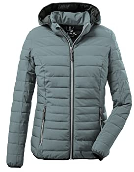 G.I.G.A. DX Damen Uyaka Steppjacke Casual Funktionsjacke in Daunenoptik mit abzippbarer Kapuze, aquaverde, 38 EU