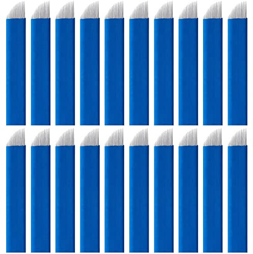 20 Pcs Permanent Makeup Blades, Disposable Eyebrow Microblading Needles