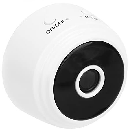 TOPINCN Cámara Inalámbrica HD, Mini Cámara WiFi Inalámbrica con Tapa Trasera Magnética para Oficina (Blanco)