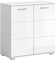 xonox.home Kommode Prego Kommode Flurmöbel Staurauchschrank Schrank Anrichte in Korpus weiß Hochglanz Front weiß, ca.80x83x37 cm