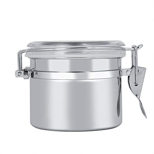 Pot De Stockage des Aliments, Boîte à Café En Acier Inoxydable, Pot De Stockage des Aliments, Thé, Sucre, Lait En Poudre, Récipient(A 10 * 7.4cm)