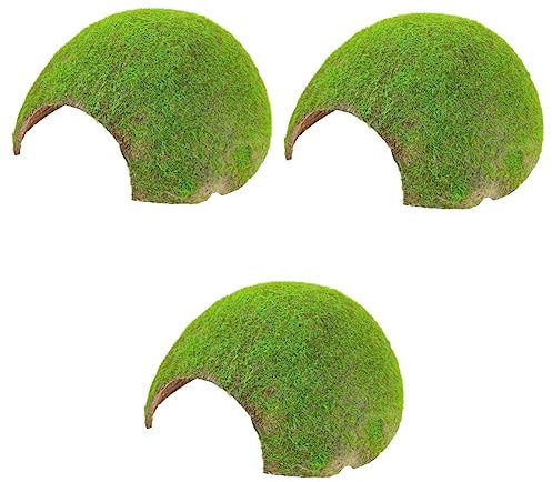 minkissy 3stücke Reptilienversteck Mit Plattform Für Schildkröten Moos-terrarium-dekoration Multifunktional Für Sonnenbaden Spielen Und Ruhe Für Geckos Und Echsen Platzsparend Und
