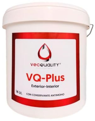 VecQuality VQ-Plus Pintura Blanca 4 Litros ANTIMOHO Interior-Exterior ALTA CUBRICIÓN