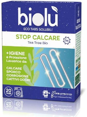 BIOLU Eco Tabs BTASC12 Additiv Stop Kalk - Umweltfreundlich Anti-Kalk-frei Kunststoff 20 Tabs Code