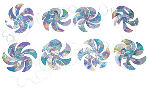 VICASKY 1 Set di per Uccelli Grandi Ruote a Vento Riflettenti per efficaci in Giardino e campi, per respingere Gli Uccelli delicati