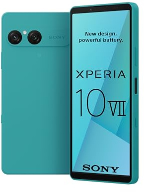 Sony Xperia 10 VII - 6,1 19,5:9 OLED mit 120 Hz, Lange Akkulaufzeit - 5.000 mAh Akku, DREI Brennweiten, 3,5mm Audio, Android 15, IP65/68, Dual SIM hybrid, Türkis
