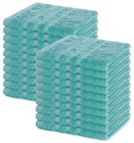Lavea® Seiftuch 20er Set 30x30 cm, Türkis