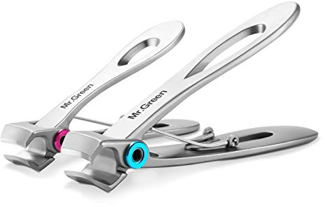 Nagelknipser-Set, 15 mm breite Backe, für dicke Fußnägel oder harte Fingernägel, gutes Geschenk für Männer, Senioren, Edelstahl (2 Stück)