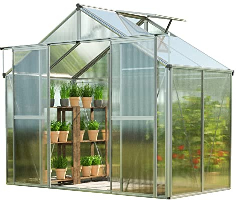 GFP Serra Topas 2 telaio in alluminio 225 x 133 cm, lastre a doppia parete di 8 mm