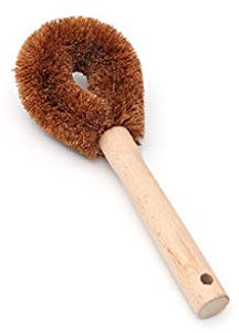 Navna Cleaning Brush with Wooden Handle, Kitchen Wooden Handle Coconut Fiber Cleaning Brush, Dish Bottle Scrub Wash Tool