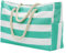 Extra Strandtasche Groß, Wasserdicht Strandtasche Mit Reißverschluss, Gestreift Muster Grosse Strandtasche, Badetasche XXL Familie Bag Reisetasche Tote Bag Shopper Beach Bag für Damen DE