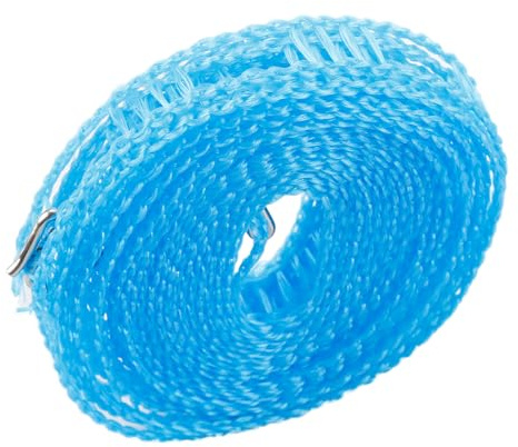 Luckious Washing Line - 5 Meters Adjustable Clotheslines, Portable Clothes Line Travel Camping Washing Line Portable for Home, Camping, Traveling (Blue)