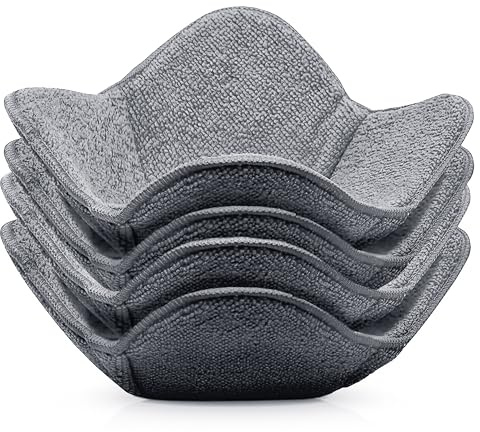 Microwave Bowl Cozies Warmers Food Microfiber Heat Resistant Food Warmer Set Microwave Safe Hot and Cold Bowls Holder Without Burning Your Hands Set of 4 Microwave Bowl Holders (Grey)