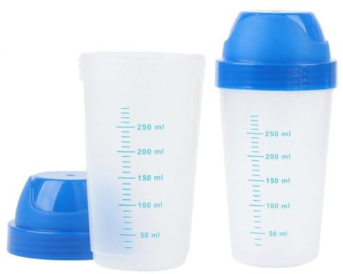 Lpitoy 2pc 300 Ml De Agitador Transparente Botella Proteína En Polvo Mezcla Botella Batir Taza De Botella De Agua Práctica Bebida De Agua