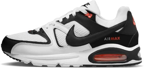 NIKE Air Max Command Men's Trainers Sneakers Shoes 629993 (White/Max Orange/Black 103) UK8 (EU42.5)