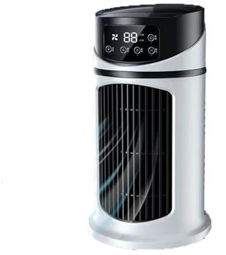 Climatiseur Portable Mobile Silencieux,Climatiseur Mini,4 en 1 Refroidisseur D'air Silencieux USB Ventilateur 300 ml,90° Oscillation,3 Vitesses de Ventilateur,2 Modes Brumisation Pour Chambre,Bureau