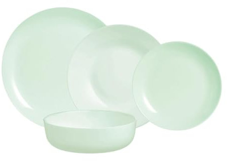 Luminarc Diwali Paradise Vajilla Opal Azul Con Ensaladera Apto Microondas Apto Frigorífico Ecológico