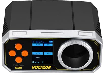 Hocazor Upgrade Airsoft Shooting Chronograph, Gun Speed Tester for Airsoft, Ballistic Shooting, Paintball Bullet Velocity Tester, MPS/FPS Joules Air Rifle, Accurate & Reliable Speed Measurement