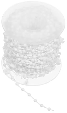 Ciieeo Cadena de Cuentas para Persianas Enrollables Blanca Cordón para Cortinas Verticales y Romanas Resistente Plástico para Reemplazo y Silencioso