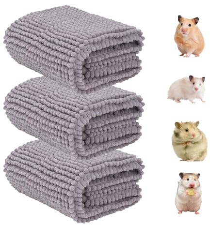 eupdd 3 stycken 60 x 40 cm marsvin underlag tvättbar: Pipipads marsvin grå vattentät superabsorberande burmatta för små djur kanin hamstrar